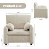 Modern accent chair, Chenille oversized arm chair, 38 inches wide, comfortable cushioned single casual sofa chair, suitable for living room