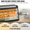 VEVOR Commercial Food Warmer Display, 3 Tiers, 1800W Pizza Warmer w/ 3D Heating 3-Color Lighting Bottom Fan