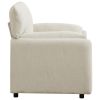 Modern accent chair, Chenille oversized arm chair, 38 inches wide, comfortable cushioned single casual sofa chair, suitable for living room