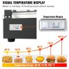 VEVOR Commercial Food Warmer Display, 3 Tiers, 1800W Pizza Warmer w/ 3D Heating 3-Color Lighting Bottom Fan