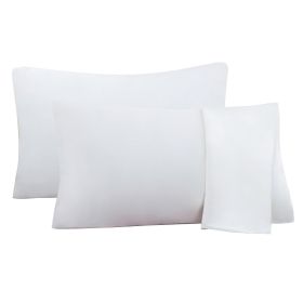 75D Satin Artificial Silk Pillowcase (Option: White brushed-Standard 20X26in-1Pairs)