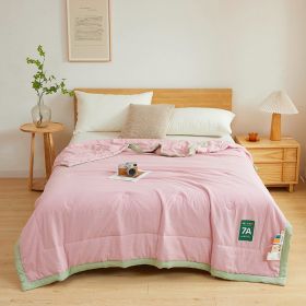 Antibacterial Raw Cotton Washable Summer Cool Quilt (Option: Cherry Blossom Powder-120 X150cm Random Pattern)