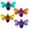 1pc/4pcs, Metal Colorful Bee Wall Decor, Bee Metal Wall Decor, Bee Metal Wall Art, Wall Decor, Metal Home Decor Wall Sculpture, Outside Decor