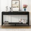 High-Quality Entryway Console Table with Vertical Stripe Drawers, Long Legs,Suitable for Entryway, Hallway, Living Room, Foyer, Corridor