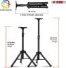 5 Core Speaker Stand Tripod Floor Heavy Duty Adjustable 24 to 36 Inch DJ Studio Short Monitor Stands Pole Mount + Bag - SS HD 3FT BLK Bag