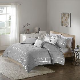 Metallic Printed Comforter Set (Color: as Pic)