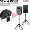 5 Core Speaker Stand Tripod Floor Heavy Duty Adjustable 24 to 36 Inch DJ Studio Short Monitor Stands Pole Mount + Bag - SS HD 3FT BLK Bag