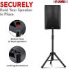 5 Core Speaker Stand Tripod Floor Heavy Duty Adjustable 24 to 36 Inch DJ Studio Short Monitor Stands Pole Mount + Bag - SS HD 3FT BLK Bag