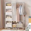 Portable simple wardrobe with 4-tier