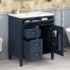 30'' Bathroom Vanity with Top Sink, Modern Bathroom Storage Cabinet with 2 Drawers and a Tipout Drawer, Single Sink Bathroom Vanity