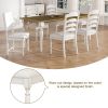 Vintage Traditional 7-Piece 82.7inch Extendable Dining Table Set with 23.6inch Removable Leaf