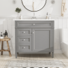 36'' Bathroom Vanity with Top Sink, Modern Bathroom Storage Cabinet with 2 Drawers and a Tipout Drawer, Single Sink Bathroom Vanity