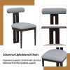 6-Piece Dining Set, Mid-Century Modern Table Set for 6 Persons with 4 Chairs and Bench, Padded Seats and Backrest