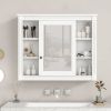 35'' x 28'' Wall Mounted Bathroom Storage Cabinet, Medicine Cabinet, Modern Bathroom Wall Cabinet with Mirror