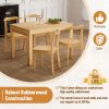 Farmhouse 65" 5-Piece Extendable Dining Table Set with Wheels Kitchen Table Set with 17.7" Pull-out Side Table and Dining Chairs for Small Places