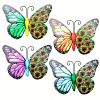 1pc/4pcs, Metal Butterfly Wall Art Decor, 3D Outdoor Sculpture Iron Outdoor Hanging Decor Ornaments, Metal Hand-made Butterfly Wall Art