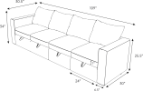 Livelylodge Modular Sectional Sofa with Wooden Frame and Pull-Out Bed, Convertible Couch for Living Room, Available in Black, White, and Gray