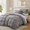 100% Washed Cotton Duvet Cover Set, Durable Fade-Resistant Natural Bedding Set (No Comforter)