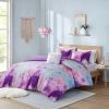 Watercolor Tie Dye Printed Comforter Set with Throw Pillow