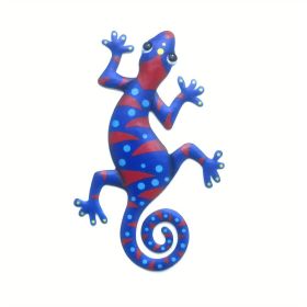 1pc Metal Gecko Wall Art Decor, Inspirational Sculpture Hanging, Farm Garden Lawn Decor, Home Decor, Room Decor, Front Door Yard Decor (Style: Model A)