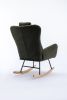 35.5 inch Rocking Chair, Soft Teddy Velvet Fabric Rocking Chair for Nursery