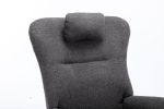 35.5 inch Rocking Chair, Soft Teddy Velvet Fabric Rocking Chair for Nursery