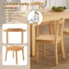 Farmhouse 65" 5-Piece Extendable Dining Table Set with Wheels Kitchen Table Set with 17.7" Pull-out Side Table and Dining Chairs for Small Places