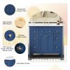 36'' Bathroon Vanity with Resin Sink Combo Set, Modern Freestanding Single Bathroom Cabinet with 6 Drawers & 2 Cabinets, Storage Cabinet for Bathroom