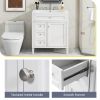 30'' Bathroom Vanity with Top Sink, Modern Bathroom Storage Cabinet with 2 Drawers and a Tipout Drawer, Single Sink Bathroom Vanity