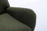 35.5 inch Rocking Chair, Soft Teddy Velvet Fabric Rocking Chair for Nursery