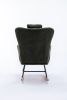 35.5 inch Rocking Chair, Soft Teddy Velvet Fabric Rocking Chair for Nursery