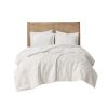 Embroidered Medallion Faux Fur Ultra Plush Comforter Mini Set