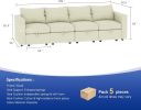 Livelylodge Modular Sectional Sofa with Wooden Frame and Pull-Out Bed, Convertible Couch for Living Room, Available in Black, White, and Gray