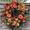 Fall Peony and Pumpkin Wreath, Autumn Year Round Wreaths for Front Door, Artificial Fall Wreath, Halloween Wreath, Thanksgiving Wreath