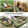 Extra Large Dog Bed, Human Dog Bed for Adult Instead of Foldable Air Mattress, 72"x48"x10" Washable Floor Beds Large Sized Dog Gifts with Handle