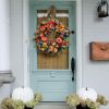 Fall Peony and Pumpkin Wreath, Autumn Year Round Wreaths for Front Door, Artificial Fall Wreath, Halloween Wreath, Thanksgiving Wreath