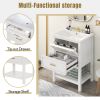 24'' Bathroom Vanity with Top Sink, Modern Bathroom Storage Cabinet with 2 Drawers, Single Sink Bathroom Vanity