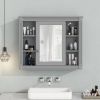 35'' x 28'' Wall Mounted Bathroom Storage Cabinet, Medicine Cabinet, Modern Bathroom Wall Cabinet with Mirror