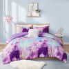 Watercolor Tie Dye Printed Comforter Set with Throw Pillow